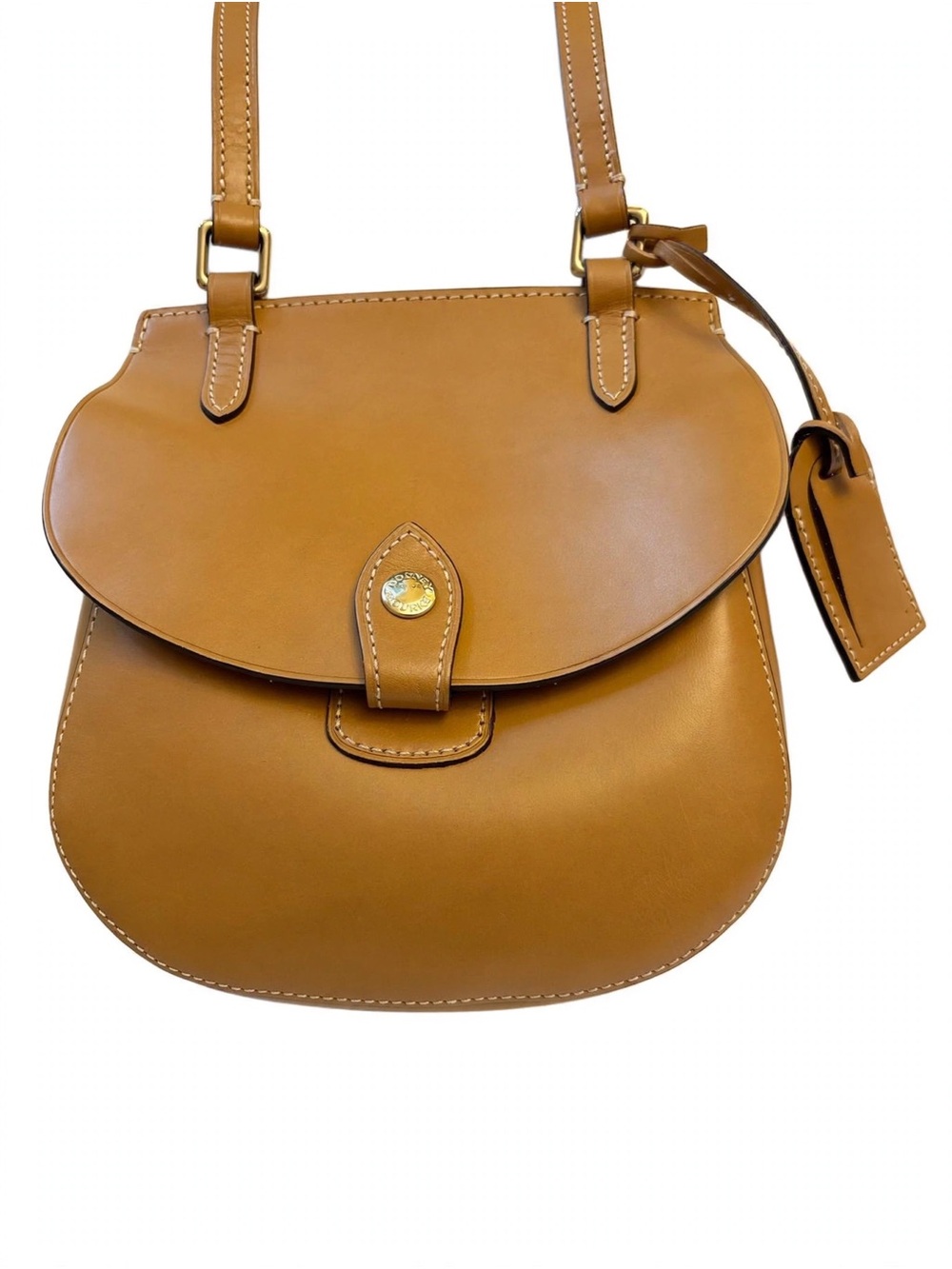 Dooney & Bourke Vintage Alto Happy Bag Tan Like New + Dust Bag
